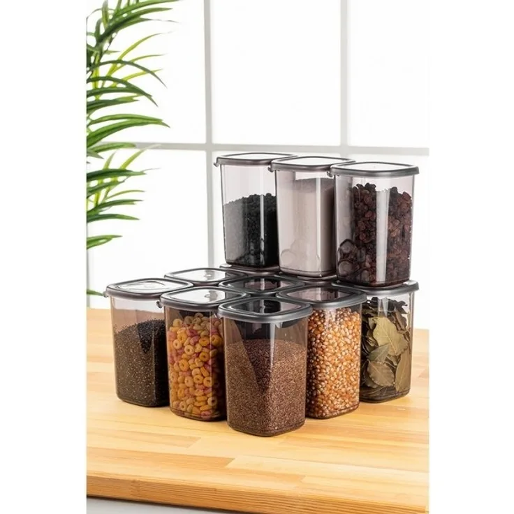 Hermia Concept Vorratsdose FRM5354, Kunststoff, (12-tlg, 12x Aufbewahrungsbox (je 1200 ml), Mikrowellen- & Spülmaschinengeeignet