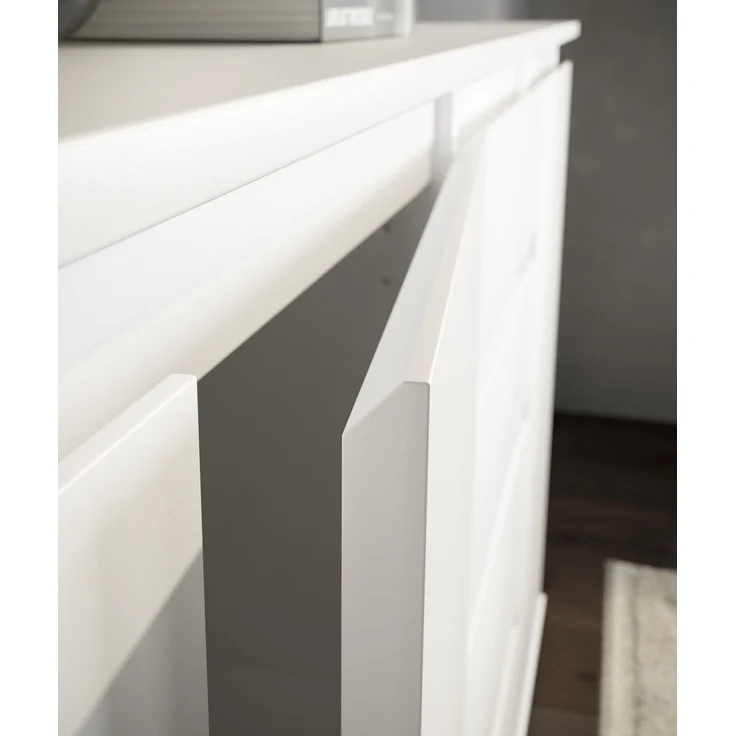 Kommode >Brest< 2 Türen, 1 Boden, in weiß - 60x84x35cm (BxHxT) – Bild 9