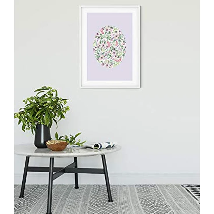 Komar Wandbild Shelly Patterns Lavender, hochwertiger Kunstdruck in Türkis-Blau, 30 x 40 cm, ohne Rahmen, fotorealistische Qualität, Made in Germany – Bild 2