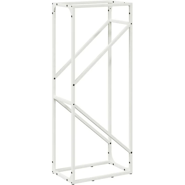 vidaXL Brennholzregal Weiß 40x25x100 cm Kaltgewalzter Stahl 864332 – Bild 6