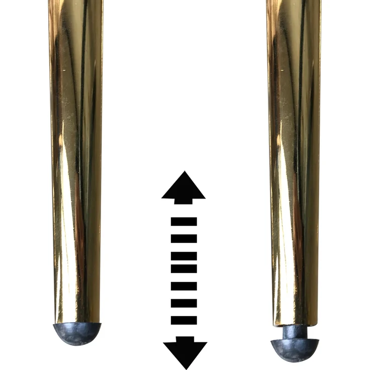 Esszimmerstuhl 2er Set Samt Schwarz gepolstert goldene Beine Skandinavisch – Bild 8