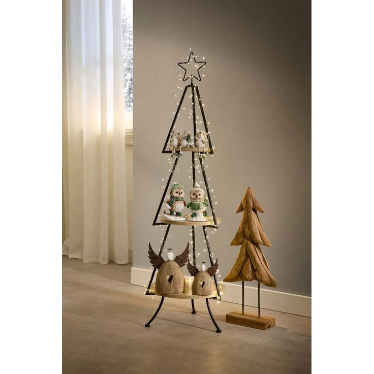 formano Etagere Winterzeit, Metall, Höhe: 150cm, Farbe: Schwarz, Motiv: Baum – Bild 4