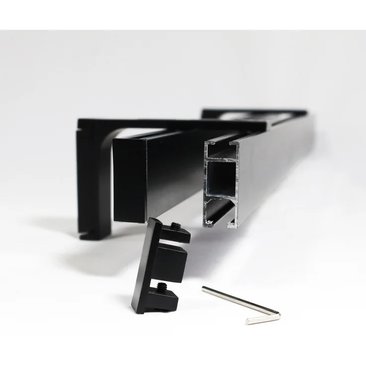 Deco-Raum® 2-lauf Gardinenschiene Innenlauf Loft | Größe: 480cm | Material: Aluminium | Farbe: Schwarz – Bild 7