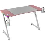 Mars Gaming MGD-X120RGB Mesa Ergonómica ARGB Mando Alfombrilla XXL Soportes Externos 120x60 cm Rosa