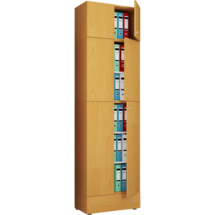 VCM Büroschrank Lona 917798 Buche H. 240 x B. 70 x T. 39 cm