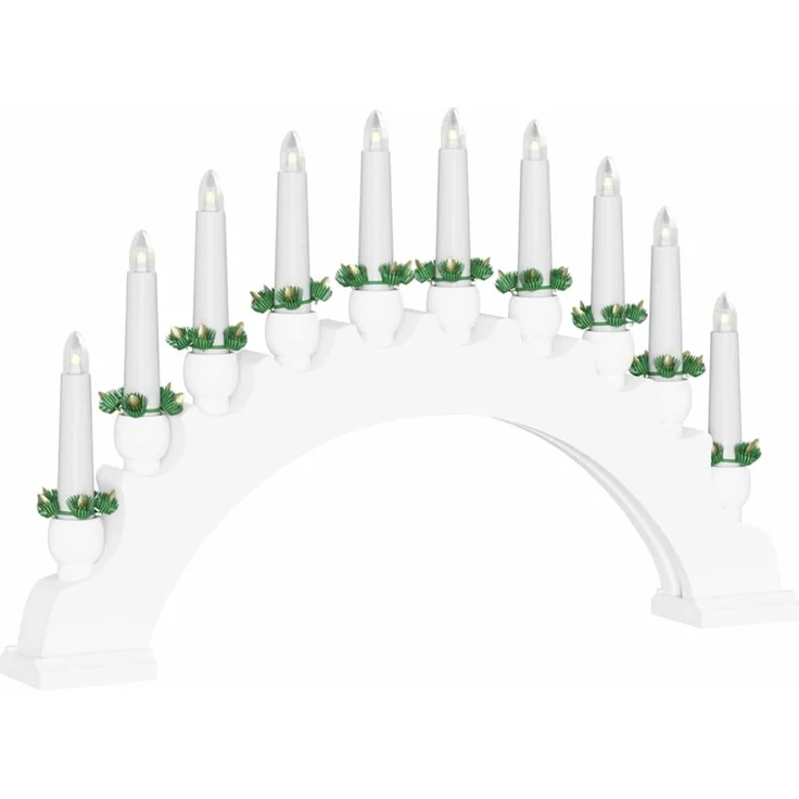 vidaXL Weihnachtskerzenbogen mit 10 LED Kerzen 3 stk. LEDs Warmes Weiß 42019710 – Bild 9