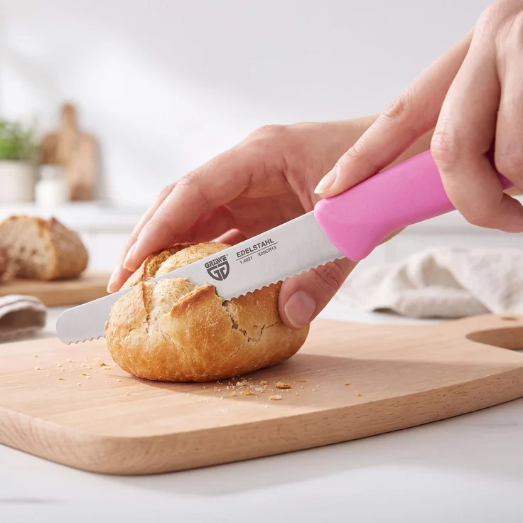 Frühstücksmesser / Brötchenmesser 6 Stück, pink – Bild 3
