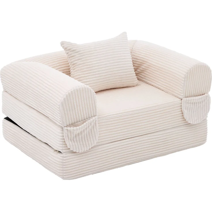 ZUBALIYA SchlafSofa mit Cordbezug, mit Schaumstoffpolsterung, ohne aufwendige Montage, für Wohnzimmer und Apartments – Bild 18