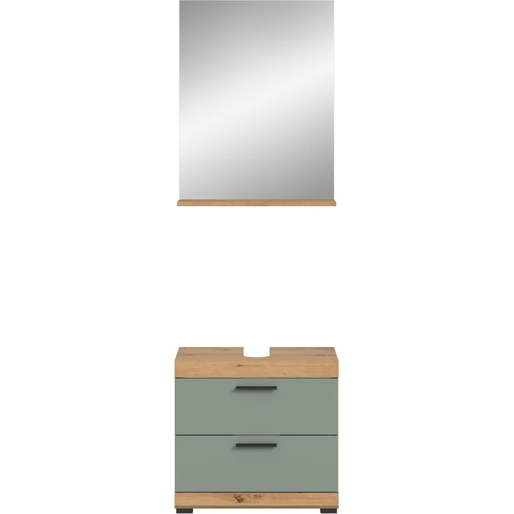 Xonox Scout Badkombination (B/H/T: 60x191x34 cm) in Salbei und Artisan Eiche Nachbildung – Bild 2