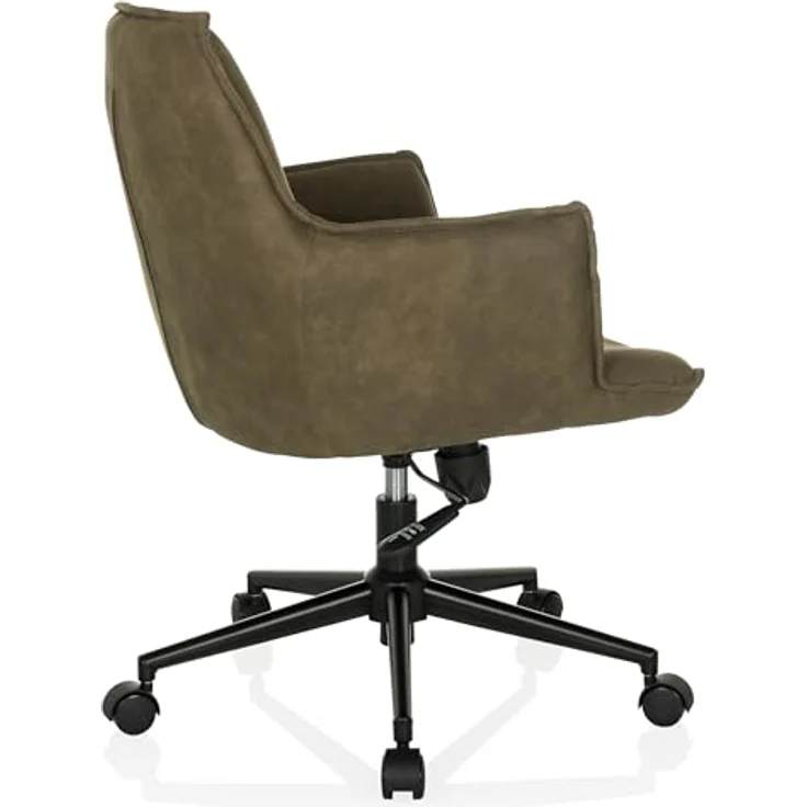 hjh LIVING Homeoffice Stuhl gepolstert SOLAO Life Schreibtischstuhl höhenverstellbar, Stoffbezug Grün – Bild 9