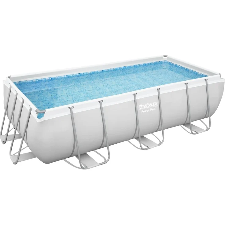 Power Steel™ Frame Pool, Lichtgrau, 404 x 201 x 100 cm – Bild 11