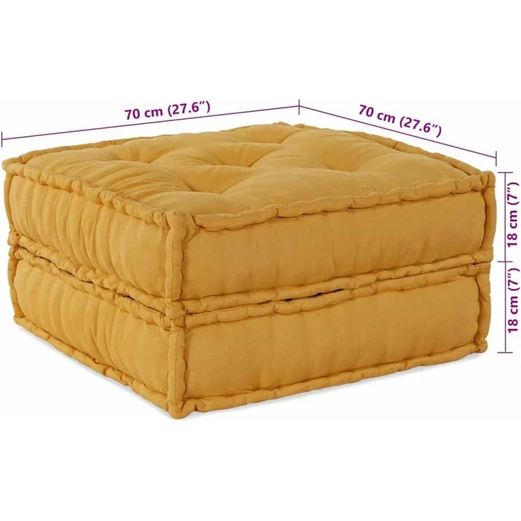 vidaXL Modulares Sofaelement Gelb 70x70x36 cm Stoff 4019039 – Bild 10