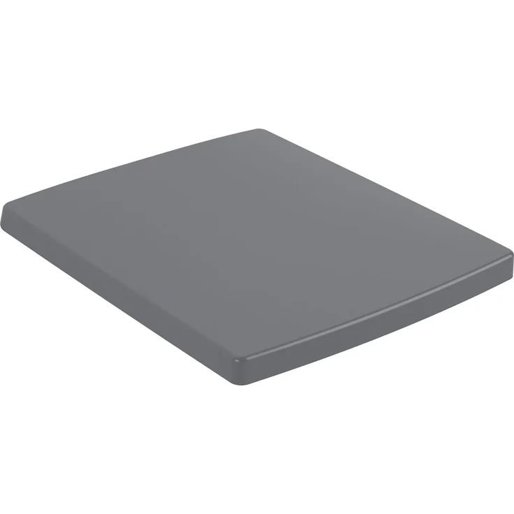 Villeroy & Boch Memento 2.0 WC-Sitz, Toilettendeckel mit Absenkautomatik, abnehmbarer Toilettensitz aus bruchsicherem Duroplast, Klodeckel Original Ersatzteil, rechteckig, Graphite, matt – Bild 1