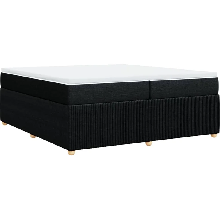 vidaXL Boxspringbett mit Matratze Schwarz 200x200 cm Stoff 3285597 – Bild 6