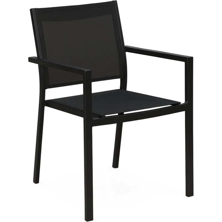 Gardissimo SPACE 6x Alu Stapelsessel Textilenbezug Sessel anthrazit – Bild 8