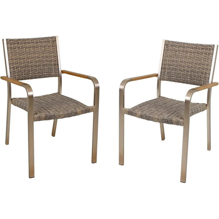 Garden Pleasure Stapelstuhl FLORENCE (Set, 2 St), 2er Set – Bild 1