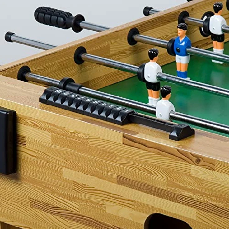 GAMES PLANET Kickertisch Games Planet Tischfussball „Glasgow“, Tischkicker, 5 Dekore: Holz/Schwarz/Blau/Soccer/Weiß, inkl. 2 Bälle, Kickertisch – Bild 8