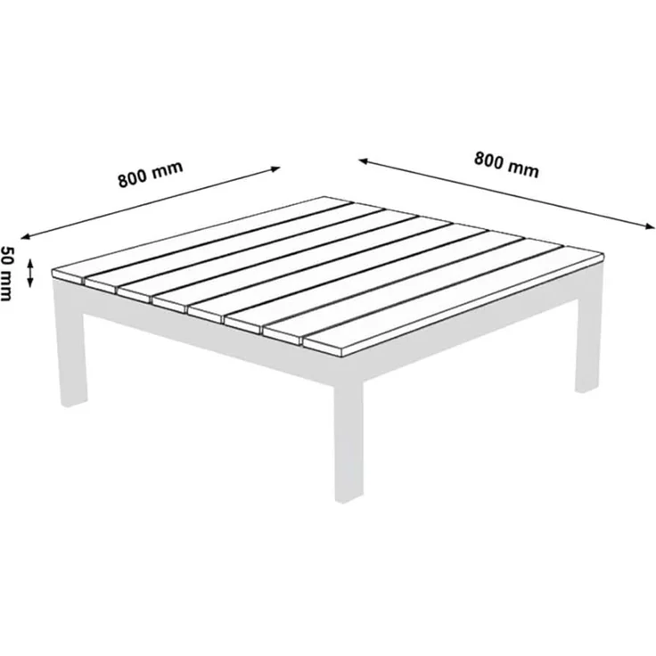 HOME DELUXE WPS Tischplatte für Gartenlounge RIO - Anthrazit – Bild 8