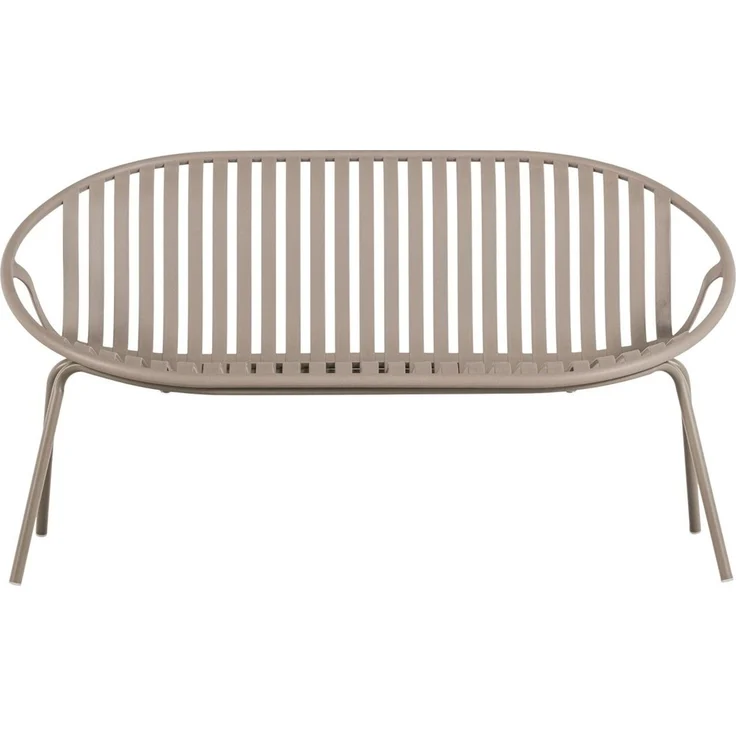 2-Sitzer Gartensofa Bruce - Aluminium & Polypropylen, Sand – Bild 3