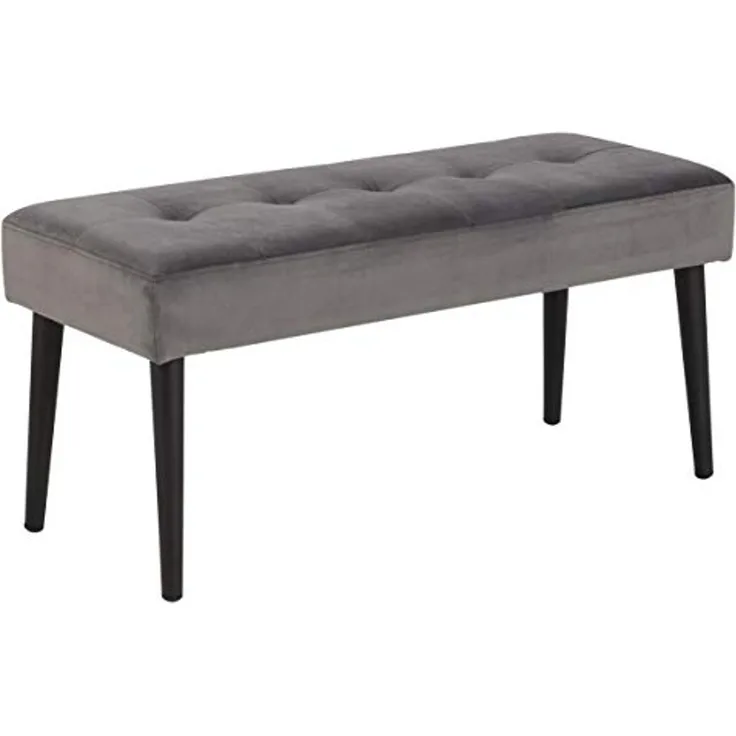 Elegante Bank BISKY grau Samt ca. 100cm