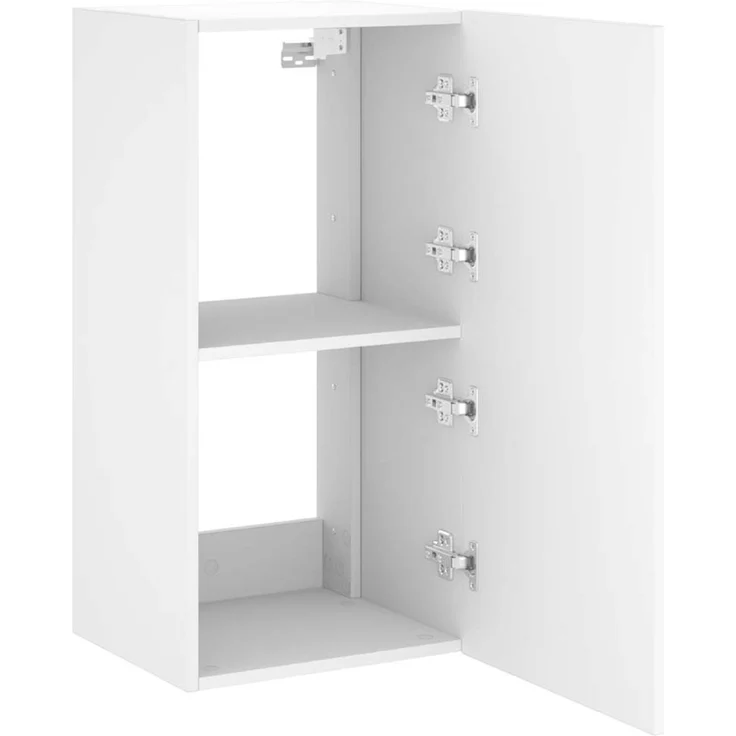 TV-Wandschrank, Fernsehschrank mit LED-Leuchten Weiß 40,5 x 35 x 80 cm – Bild 7