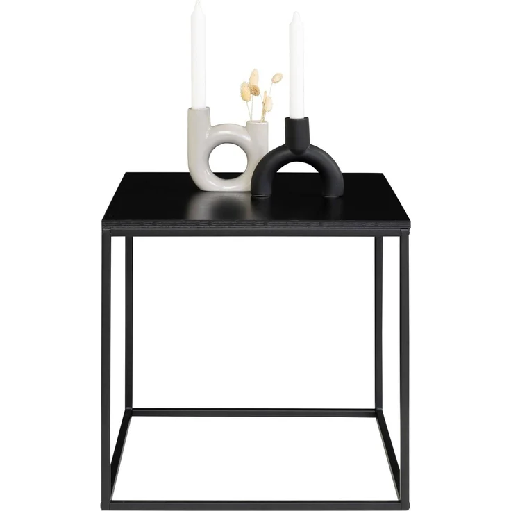 House Nordic Beistelltisch, schwarz, schwarzes Gestell, 45x45x45 cm – Bild 3