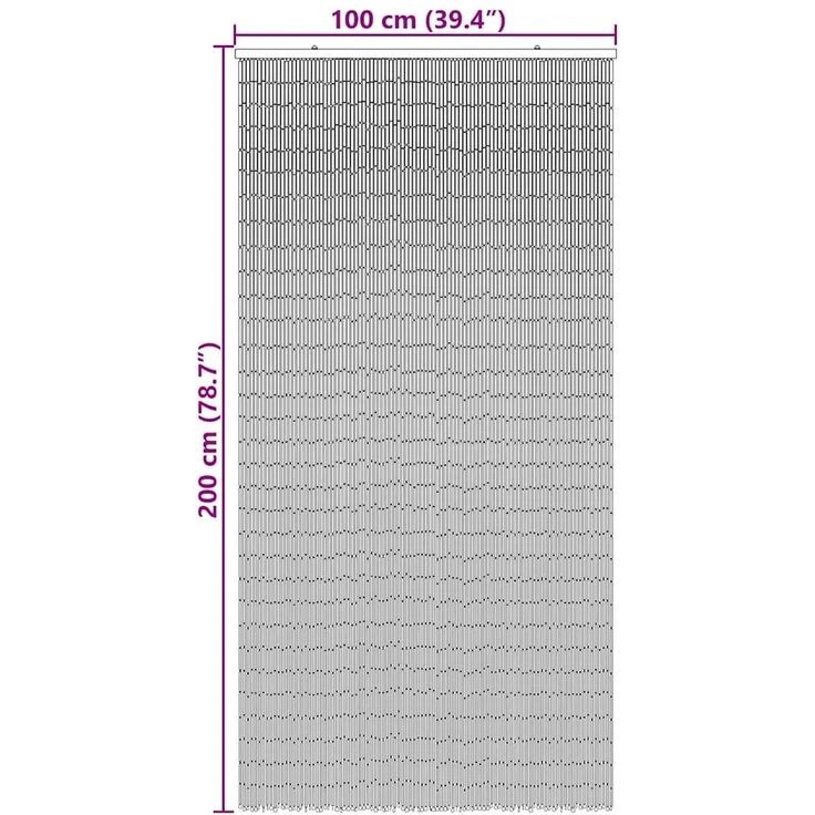 vidaXL Insekten-Türvorhang Palmendruck 100x200 cm Bambus 4017445 – Bild 7