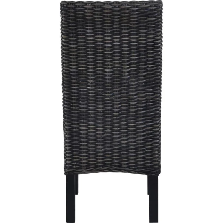 vidaXL Esszimmerstühle 2 Stk. Schwarz Kubu-Rattan und Mahagoniholz 246656 – Bild 5