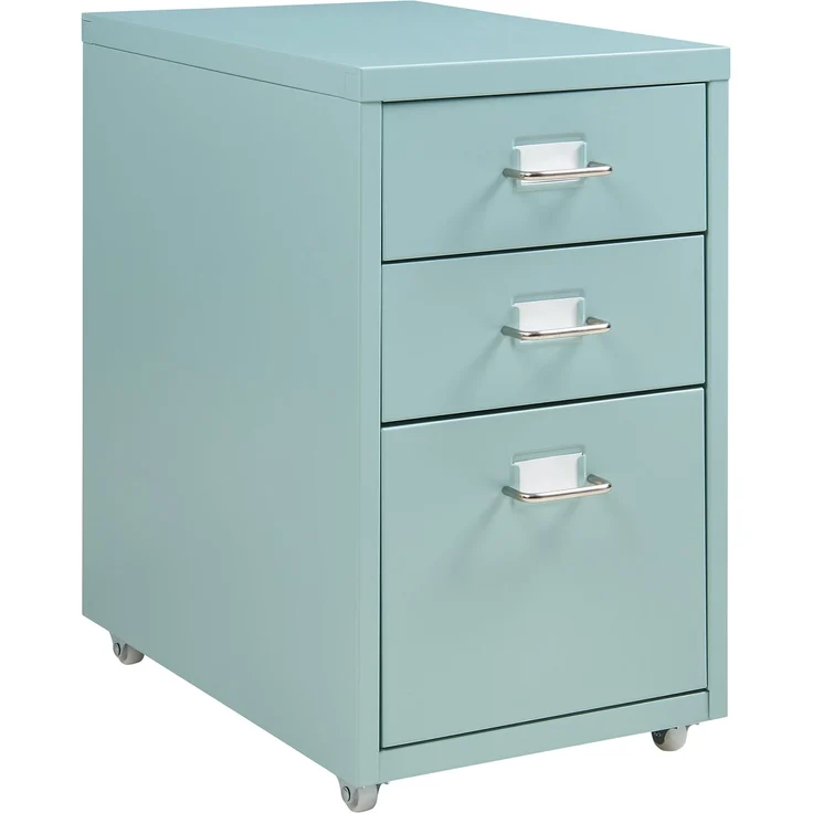 Rollcontainer Kökar mit 3 Schubladen 48x28x41 cm Mintgrün [en. casa] – Bild 2