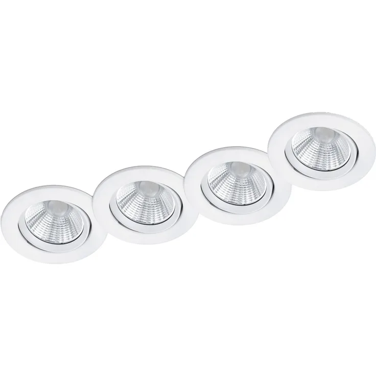 LED Einbaustrahler rund 4er Set Ø 8,5cm schwenkbar dimmbar Weiß matt 5,5W