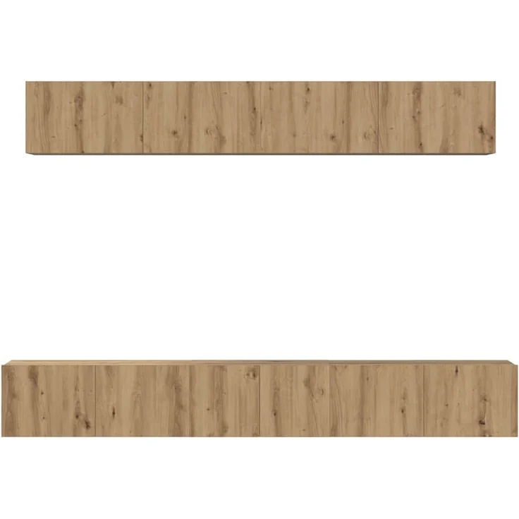 vidaXL TV-Schrankset Wandmontiert 5 pcs Artisan-Eiche Holzwerkstoff 3393386 – Bild 7