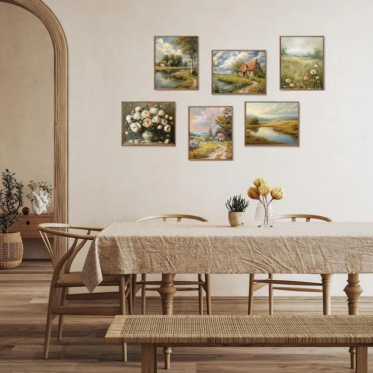 Vintage Französischer Landhausstil Leinwand Bilder Rustikale Botanische Poster – Bild 3