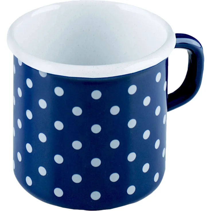 Riess Topf mit Bördel 8cm Pünktchenblau