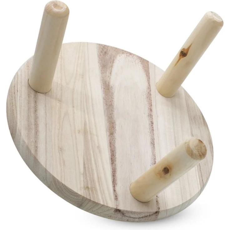 Spetebo Blumenhocker Holz Blumenhocker natur mit 3 Beinen (Anzahl, 1 St, Stück), stabiler Stand – Bild 3