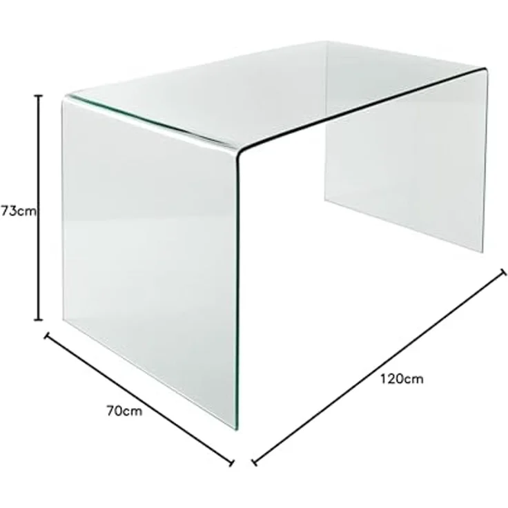 riess-ambiente Schreibtisch FANTOME 120cm transparent, Arbeitszimmer · Glas · Modern Design · Home Office – Bild 3
