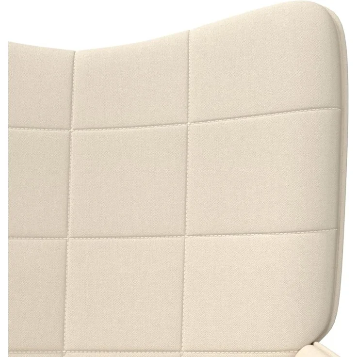 vidaXL Relaxsessel mit Hocker Creme Stoff [327932] – Bild 3