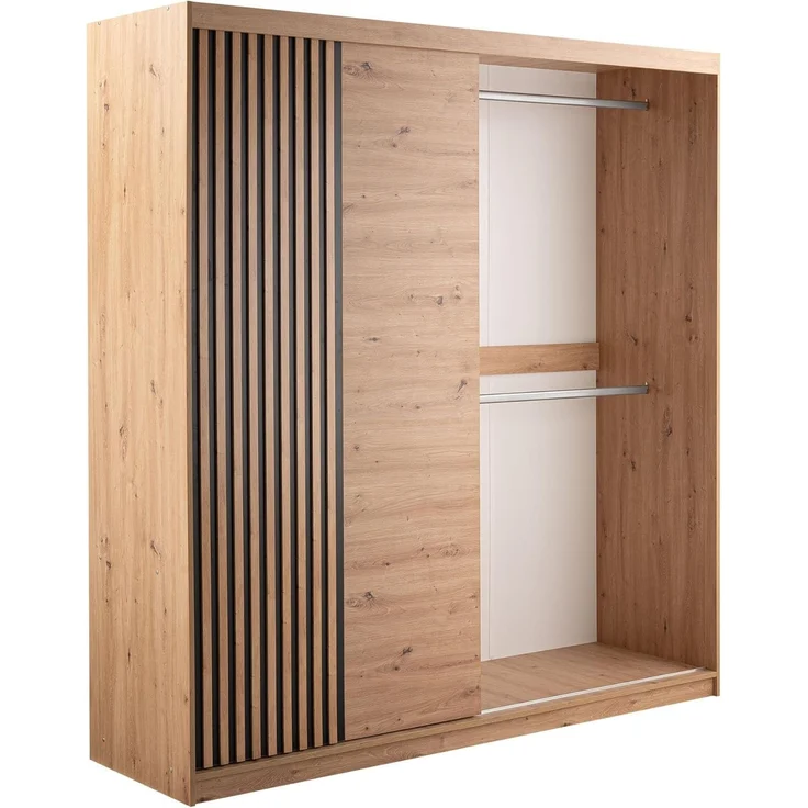 Kleiderschrank Mrynit 203 (Farbe: Artisan Eiche / Artisan Eiche + Schwarz) – Bild 6