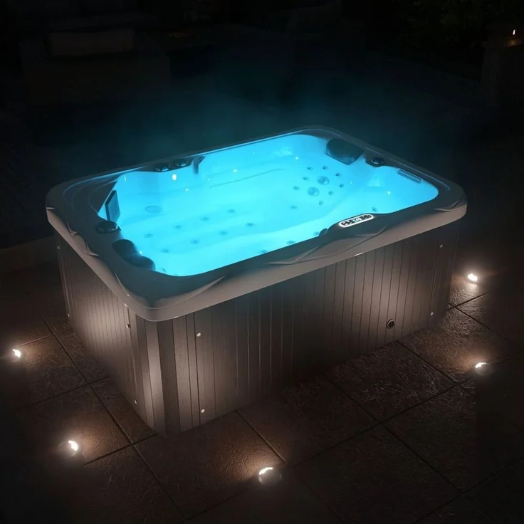 TroniTechnik Whirlpool Outdoor Whirlpool LEVANZO weiß, (3-tlg), LED, Heizungs-, Whirlpool-, Licht,- Pumpensteuerung – Bild 3