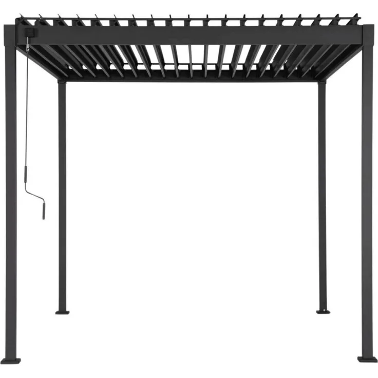 LECO Lamellenpergola FREE, Stahl-Lamellen und Stahlgestell anthrazit, 3x2 m