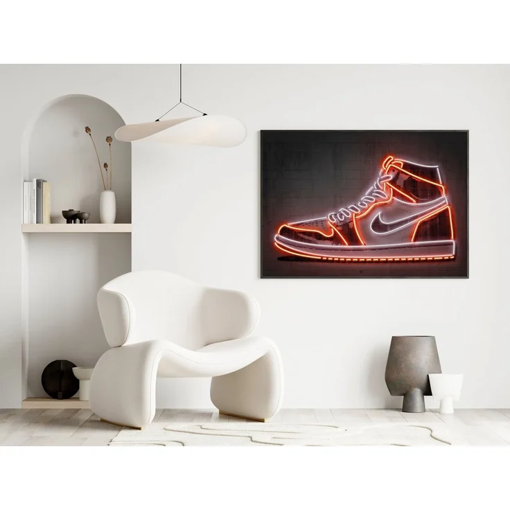 JUSTGOODMOOD Poster Premium ® Nike Sneaker Poster · Neon Effekt · ohne Rahmen – Bild 3