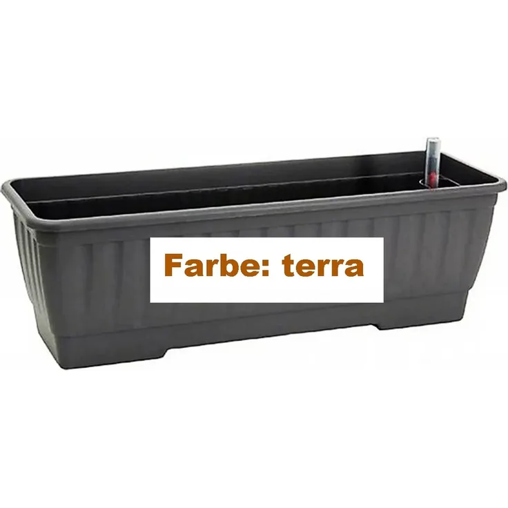 alpfa 842539 Pflanzkasten mit Bewässerung - 60 cm - Farbe: TERRA