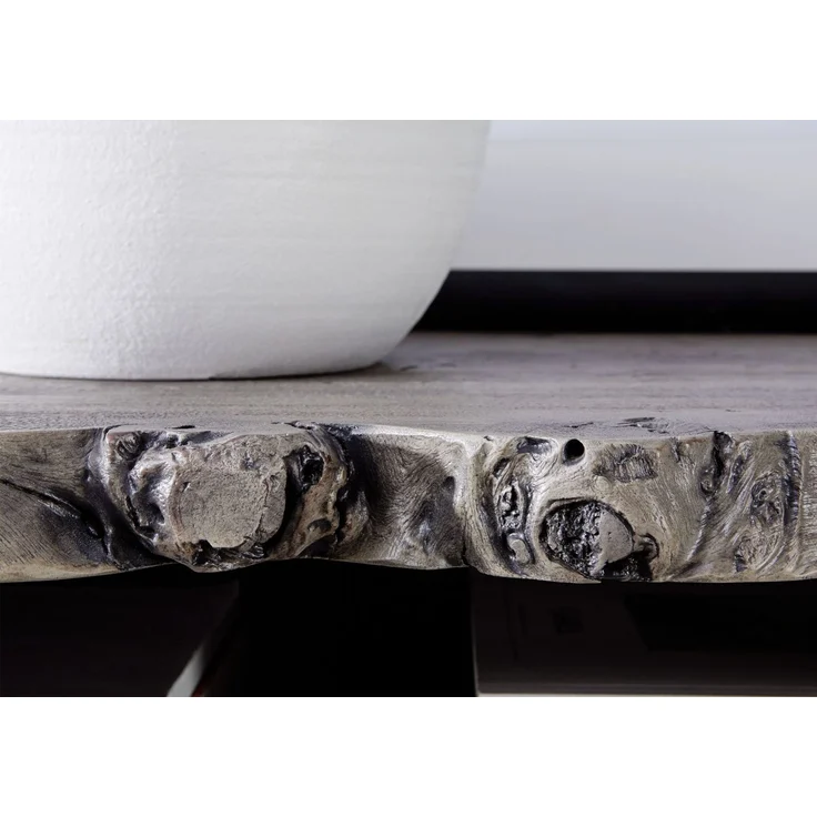 Vitrine Akazie 105x45x204 grau lackiert PURE ACACIA #911 – Bild 5