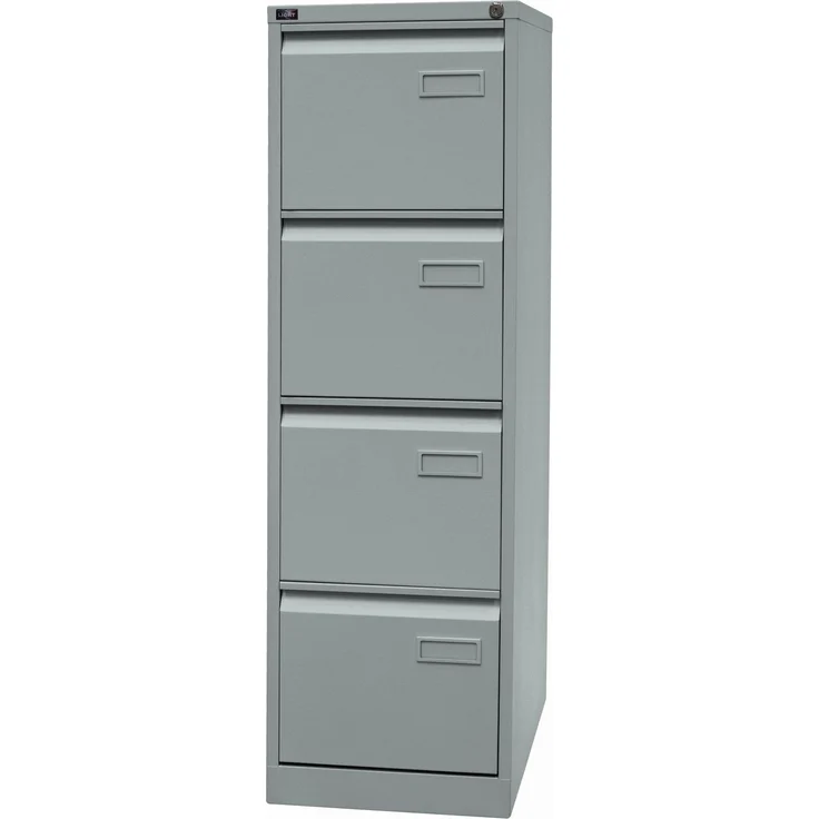 Bisley LIGHT Hängeregistraturschrank, einbahnig, DIN A4, 4 HR-Schubladen, Farbe silber – Bild 3