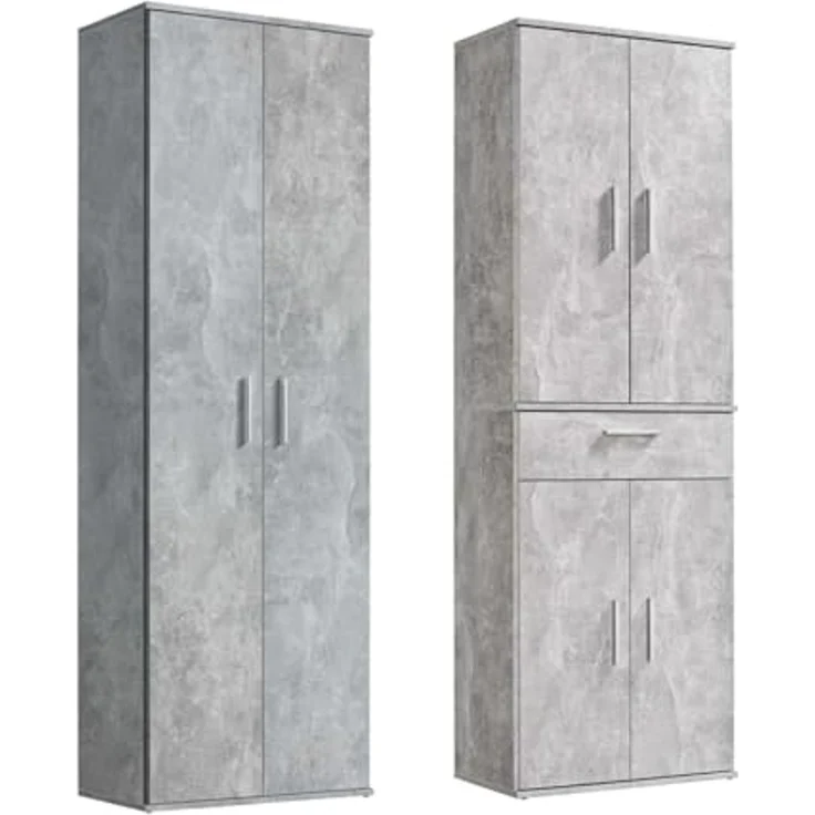 mokebo Schrank-Set Die Allzweckwaffe, (2er-Set), Stauraum-Set aus Aktenschrank & Mehrzweckschrank in Grau – Bild 1