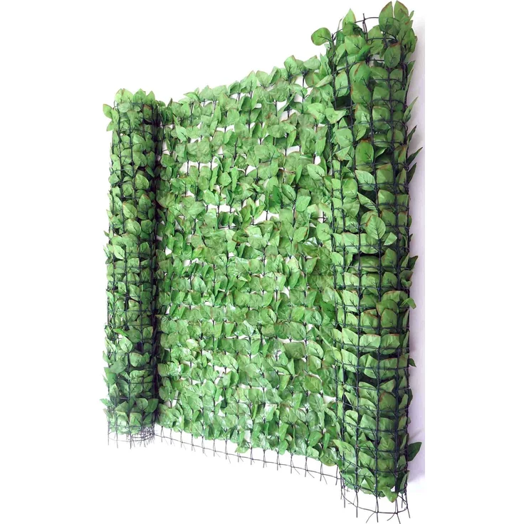 Balkonsichtschutz T811, Buchenhecke Sichtschutz Windschutz Verkleidung für Terrasse Zaun ~ 500x150cm hell – Bild 2