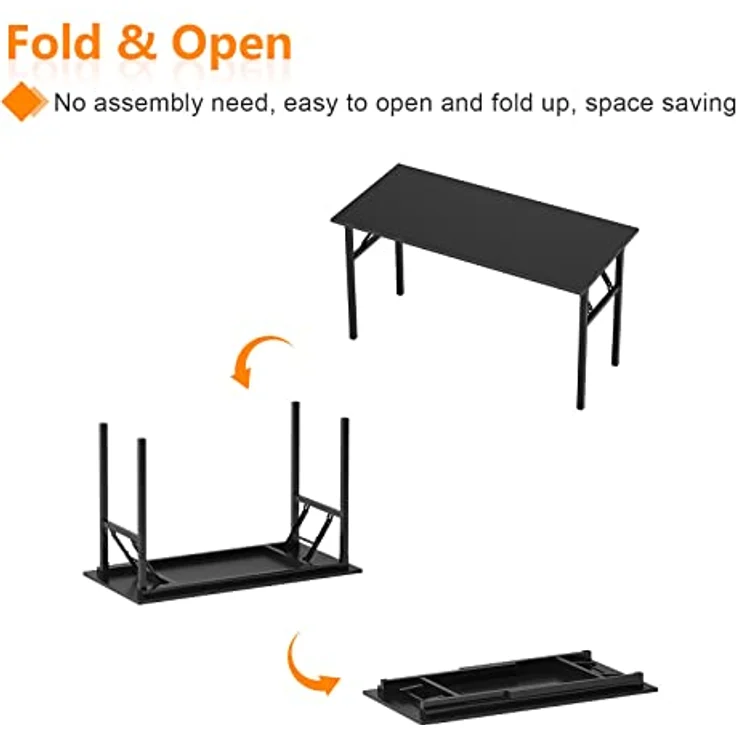 SogesHome Klapptisch Computertisch 100 x 60 x 75 cm PC Tisch Schreibtisch Bürotisch Büroarbeitsplatz für Home Office Verwendung Schreibtisch Esstisch Konferenztisch – Bild 8