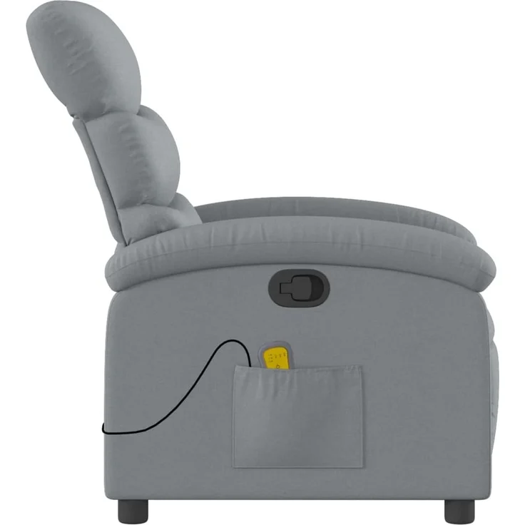 vidaXL Massage-Relaxsessel, hellgrauer Stoff 3205809 – Bild 4