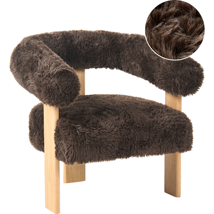 Sessel ILBRO Webpelz Dunkelbraun Hellbraun