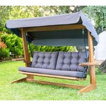 Westmann 'Viva 2400' Hollywoodschaukel, Holz anthrazit,237 x 115 x 175 cm