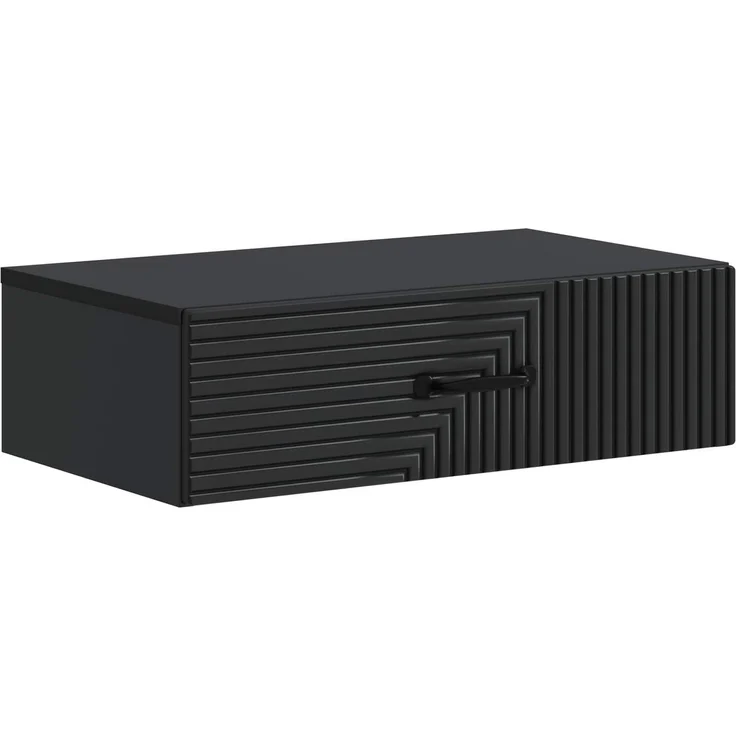 vidaXL Wandmontierter Beistelltisch Schwarz 59 x 34,5 x 17 cm 898656 – Bild 2